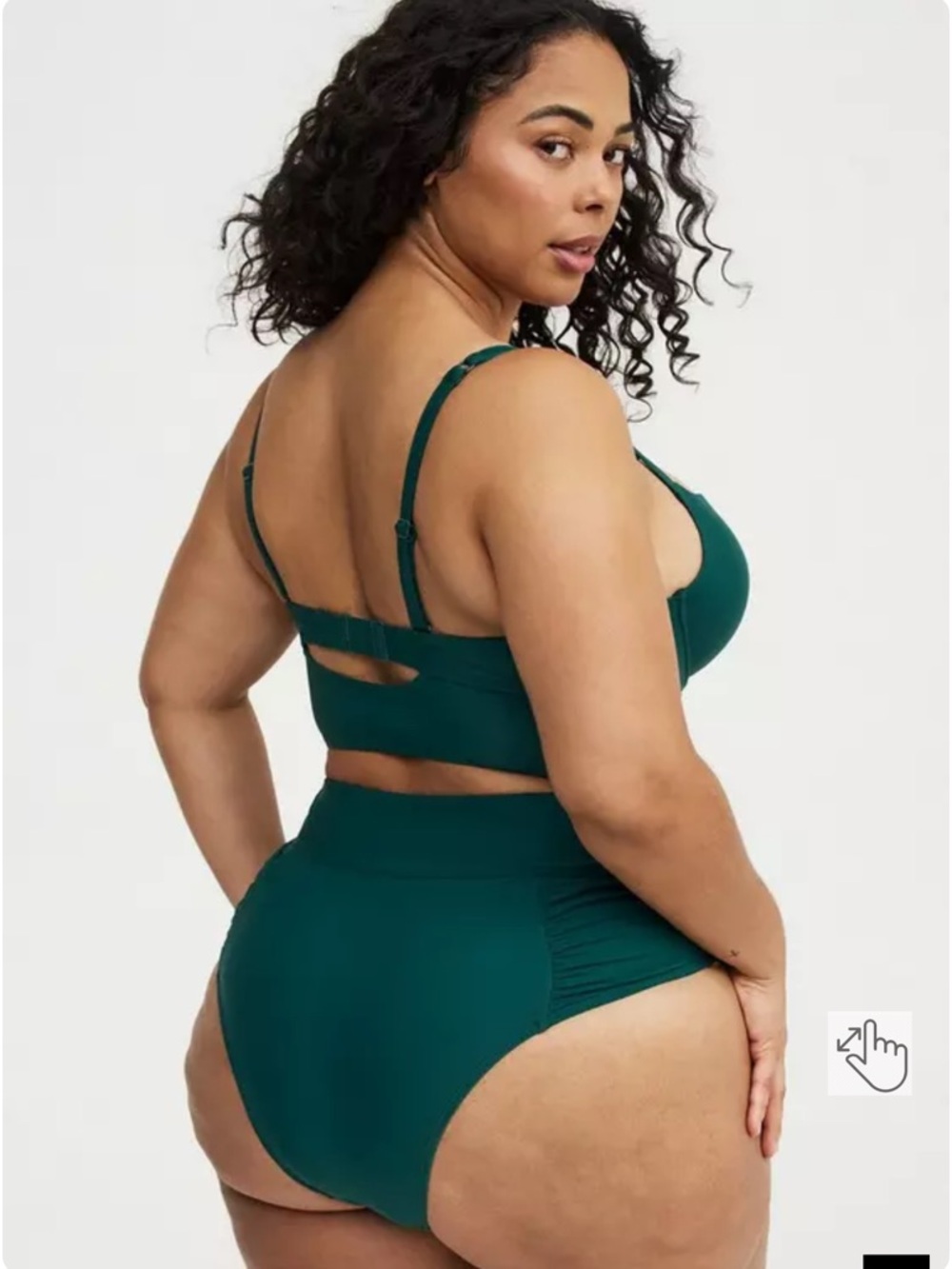 High-Rise Ruched Cheeky Swim Bottom - - Picture 3 of 6